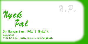 nyek pal business card